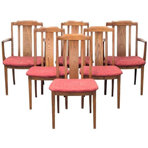 304 - A set of 6 G-Plan 'Fresco' Mid Century ash dining chairs.(3)