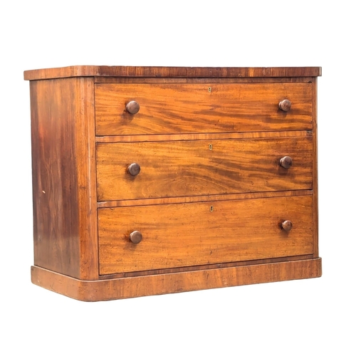 418 - A 19th Century Victorian mahogany chest of drawers. 108x53.5x83.5cm(3)