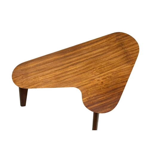 520D - A 1950’s Mid Century walnut “Boomerang” coffee table. 63x39x30cm(1)