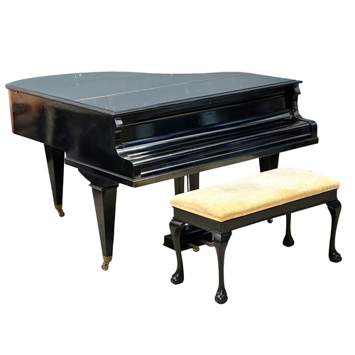 70 - A Schiedmayer Pianofortefabrik baby grand piano. 146x153x100cm