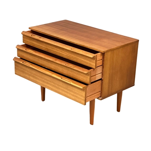 187B - A Mid Century teak chest of drawers by Avalon. 1960’s. 82x46x66cm(4)