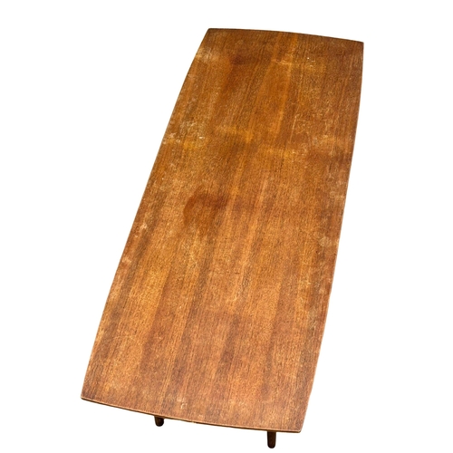 224 - A Mid Century teak coffee table by Dalescraft. 1960’s. 122x46x40cm(1)