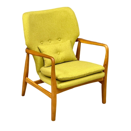 25 - The Jensen chair. A good quality Danish style ash framed armchair. 65x74x83cm