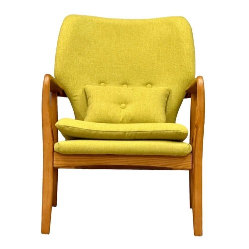 25 - The Jensen chair. A good quality Danish style ash framed armchair. 65x74x83cm