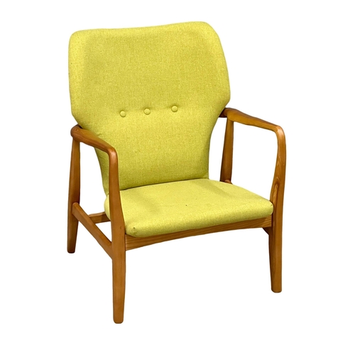 25 - The Jensen chair. A good quality Danish style ash framed armchair. 65x74x83cm