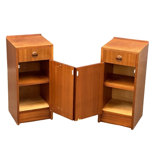 358 - A pair of Mid Century teak bedsides. 32.5x32x71.5cm.(5)