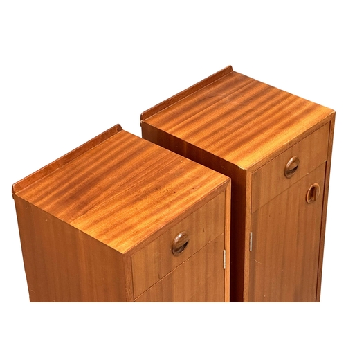 358 - A pair of Mid Century teak bedsides. 32.5x32x71.5cm.(5)