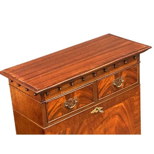 362 - A Georgian style mahogany escritoire on ogee feet. 60x44.5x139cm(4)