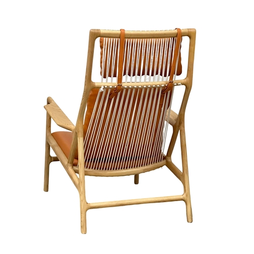 41 - A good quality Danish style ash framed armchair. 71x72x102cm (11)