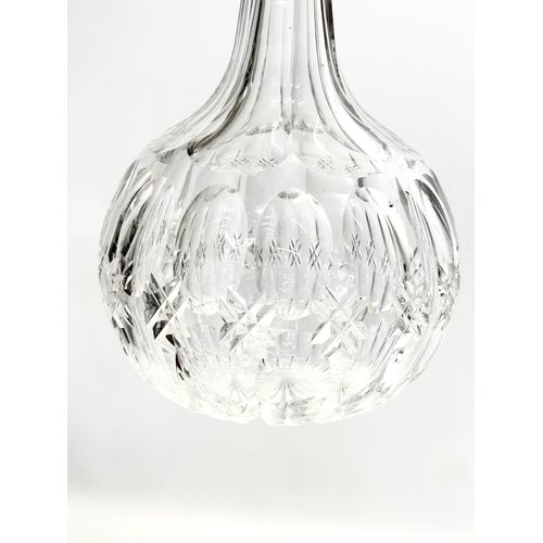 206 - A Late 19th Century Victorian slice cut decanter. 34.5cm