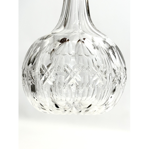 206 - A Late 19th Century Victorian slice cut decanter. 34.5cm