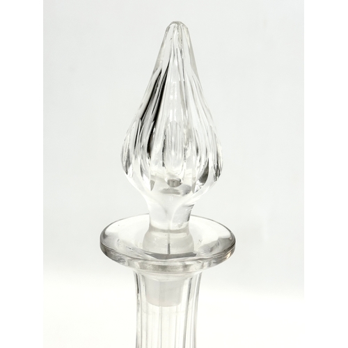 206 - A Late 19th Century Victorian slice cut decanter. 34.5cm