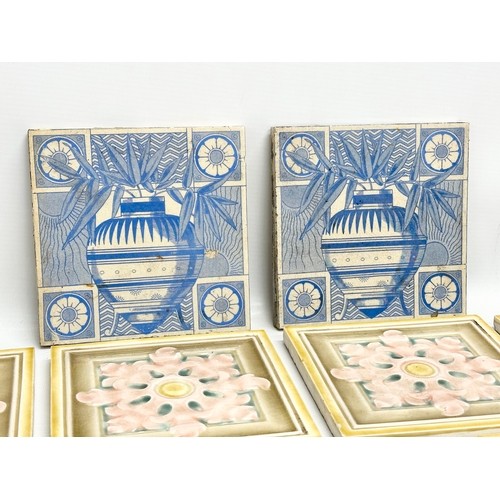 197 - 12 Late 19th/Early 20th Century tiles. 15.5cm