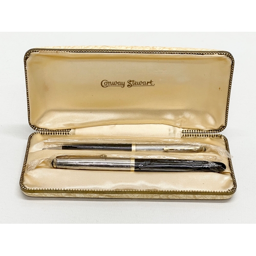 628 - The Conway Stewart Writing Set. Lever Filling Pen. Pressac Filing Pen.