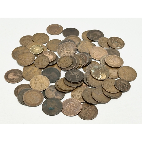 649 - A collection of 19th and Early 20th Century pennies. Victorian and George V.    (8)