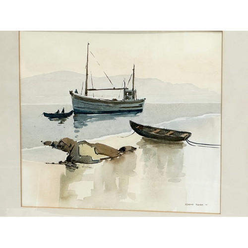 172 - Desmond Turner R.U.A. Watercolour drawing. Trawler At Keem Bay. Achill. 40x36cm. Frame 58x54cm