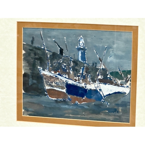 173 - A signed oil of St Ives. Signed Manning. 1970. 25x20cm. Frame 45x42cm.