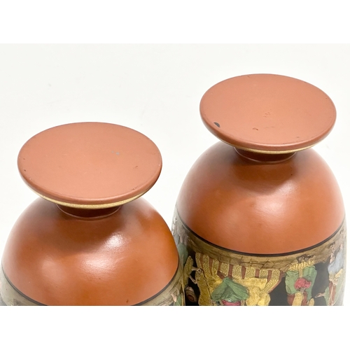 100 - Felix & Richard Pratt (F & R Pratt & Co) A pair of good quality Mid 19th Century painted terracotta ... 