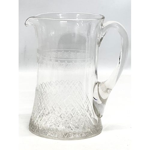 208 - An 11 piece Early 20th Century Pall Mall Lady Hamilton etched glass drinks set. Including a pitcher ... 