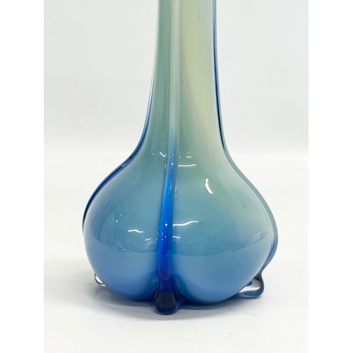 326 - A Mid Century art glass Jack in the Pulpit vase. 31cm.