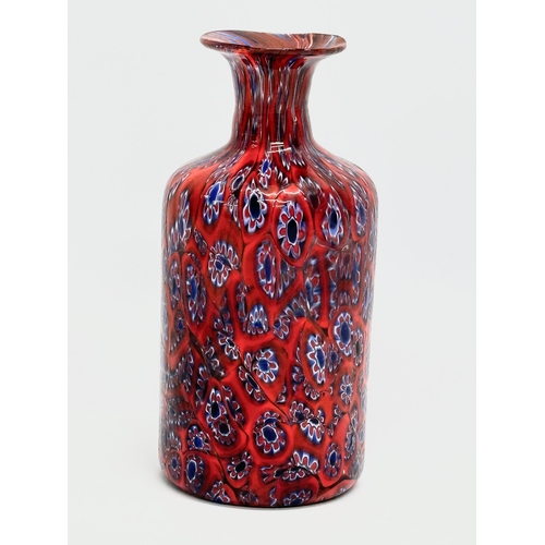 61 - Fratelli Toso. A Mid 20th Century Murano Glass “Mosaic” vase. 12cm.  (8)