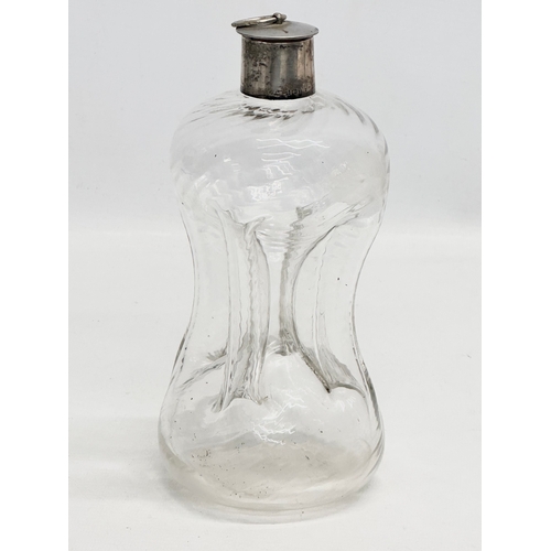 200 - John Grinsell & Sons silver topped decanter. Early 20th Century. Circa 1900.