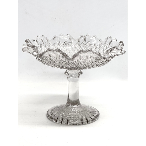 203 - A pair of Late 19th Century Davidson & Co “Princess Diana” pressed glass comports, together with a B... 