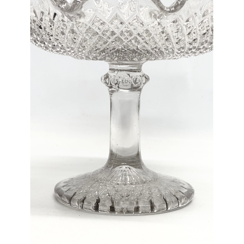 203 - A pair of Late 19th Century Davidson & Co “Princess Diana” pressed glass comports, together with a B... 