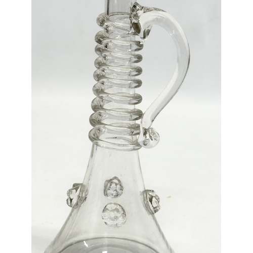 46 - Murano Glass. A Mid 20th Century twist glass decanter. 17th/18th Century style. Excellent quality. 2... 