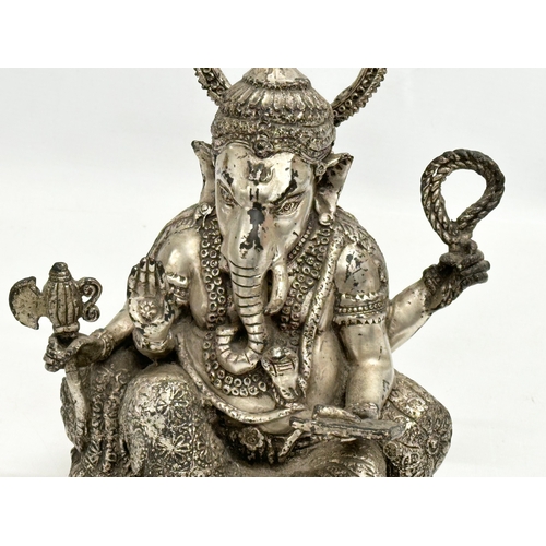 249 - A 19th Century Tibetan brass Ganesha statue. 22x15x26cm