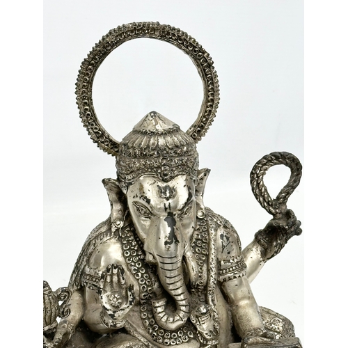 249 - A 19th Century Tibetan brass Ganesha statue. 22x15x26cm