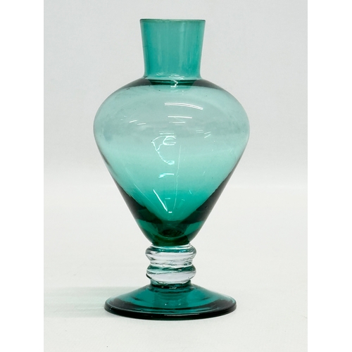 547 - 2 pieces of Mid 20th Century Italian art glass. An Empoli vase 25cm. A Murano Glass vase 13cm