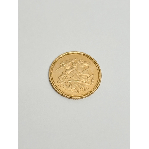 644 - A gold half sovereign. 2005.