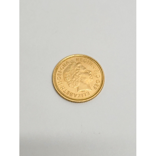 644 - A gold half sovereign. 2005.