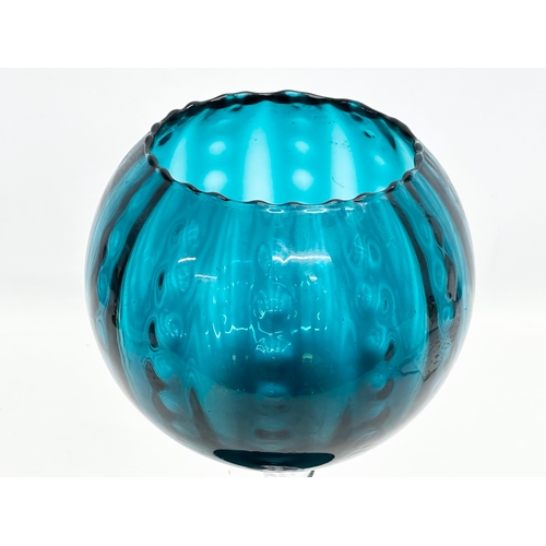 335 - A large Mid 20th Century Italian twist stem vase. Empoli, Italy. 17x31cm