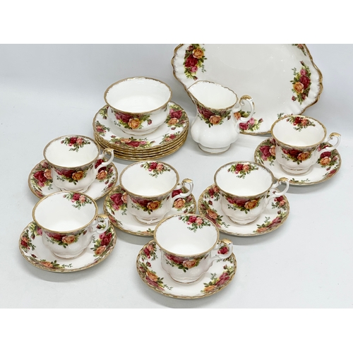 444 - A 21 piece Royal Albert “Old Country Roses” tea service