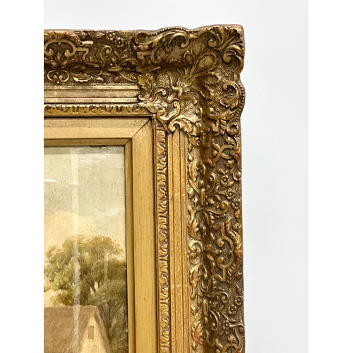 40 - Septimus Dawson (1851-1914) Oil on canvas. In Victorian gilt frame. 39x51cm. Frame 57x69cm