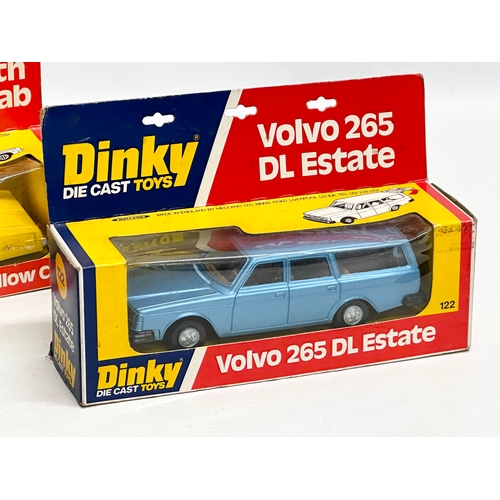 748 - 2 vintage Dinky cars. A Dinky Die Cast Toys Plymouth Yellow Cab. A Dinky Die Cast Toys Volvo 265 DL ... 