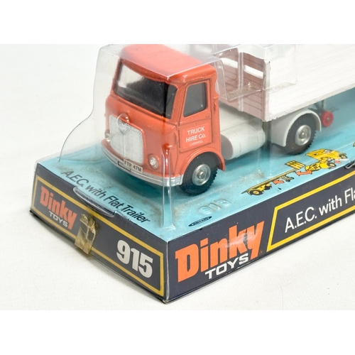 752 - A vintage unopened Dinky Toys A.E.C with Flat Trailer.