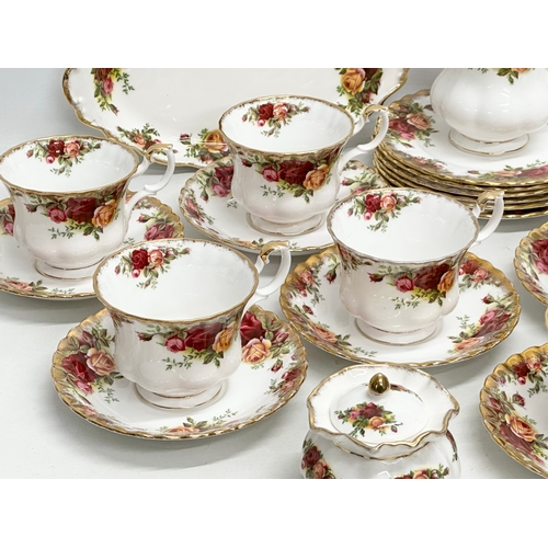 539 - A 21 piece Royal Albert “Old Country Roses” tea service.