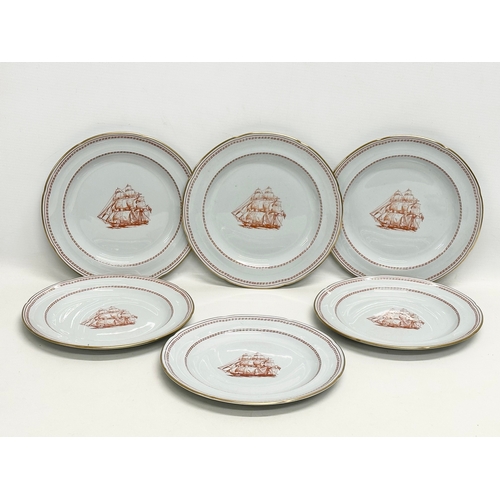 8 - A 47 piece Spode Red Trade Winds dinner service. Ship George of Salem 1814. W128.