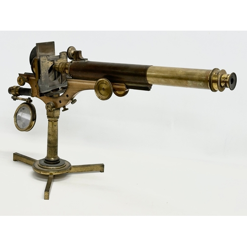 18 - Smith & Beck. A 19th Century brass monocular microscope.