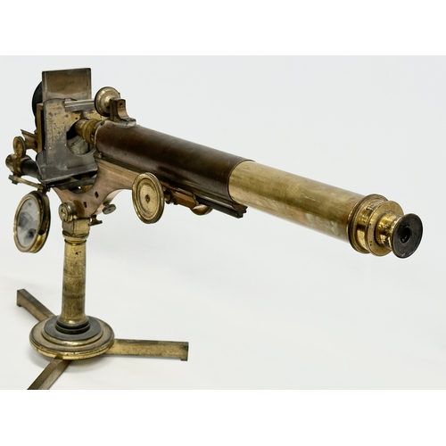 18 - Smith & Beck. A 19th Century brass monocular microscope.