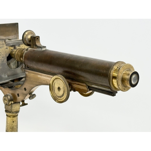 18 - Smith & Beck. A 19th Century brass monocular microscope.