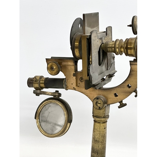 18 - Smith & Beck. A 19th Century brass monocular microscope.