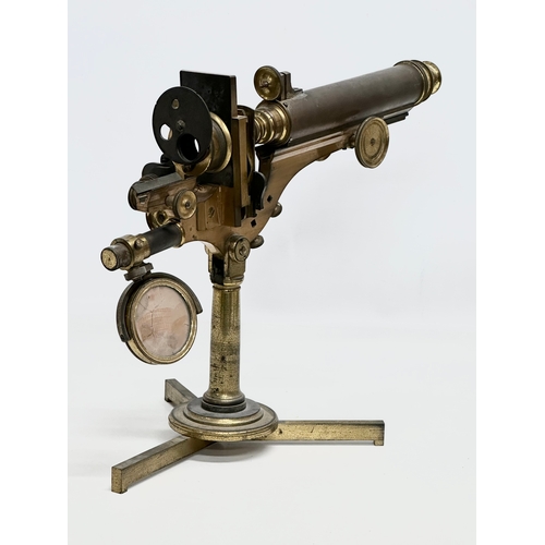 18 - Smith & Beck. A 19th Century brass monocular microscope.