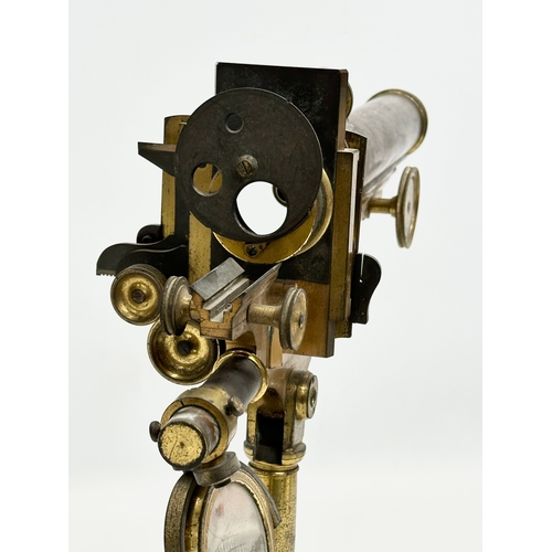 18 - Smith & Beck. A 19th Century brass monocular microscope.