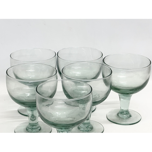 213 - A set of 6 large Late 19th Century Victorian ale glasses/rummers. 13x17cm