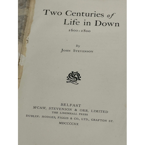 377 - Two Centuries of Life in Down. John Stevenson. Belfast 1920.