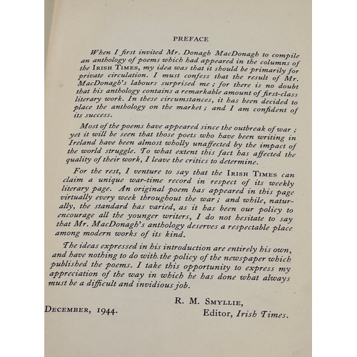 379 - Poems From Ireland. Edited by Donagh Mac Donagh. 1st edition. Dublin 1944. 41 Contributors.